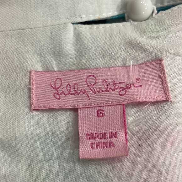 Lilly Pulitzer women dress size 6 colors pink green wight blue - Picture 3 of 3